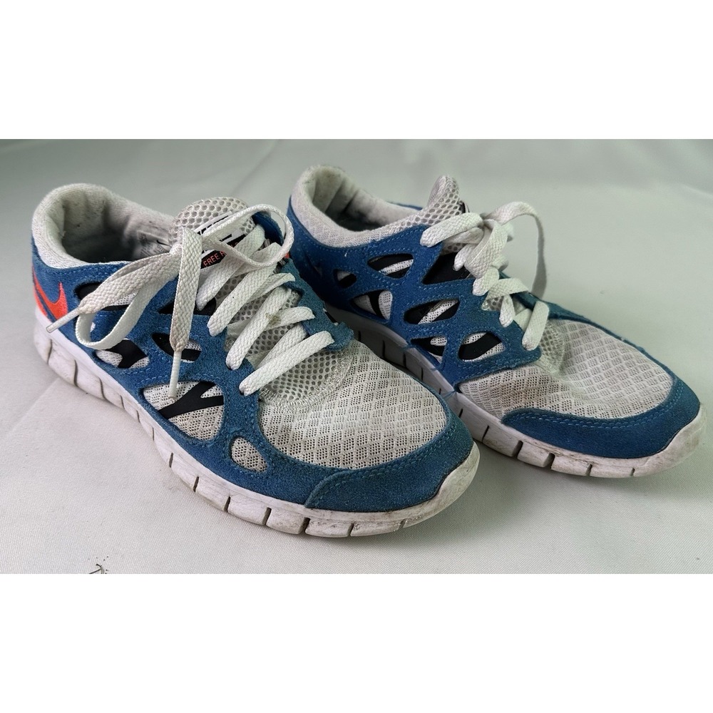 NIKE Womens FREE RUN 2 Sneakers DV2221-100 White Blue US Size 7.5 EUC‎